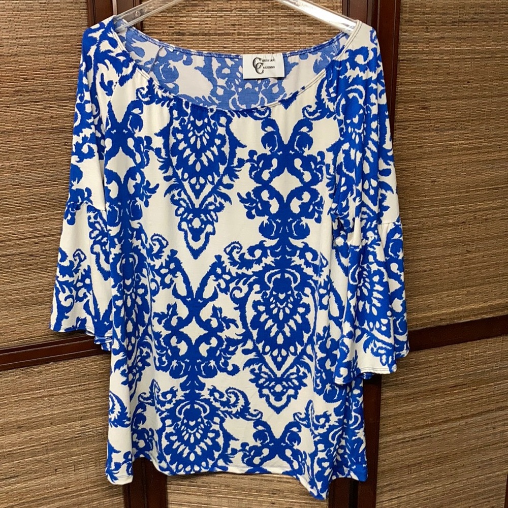 Women’s Christian Caliendo Blouse Tunic Size 2XL
